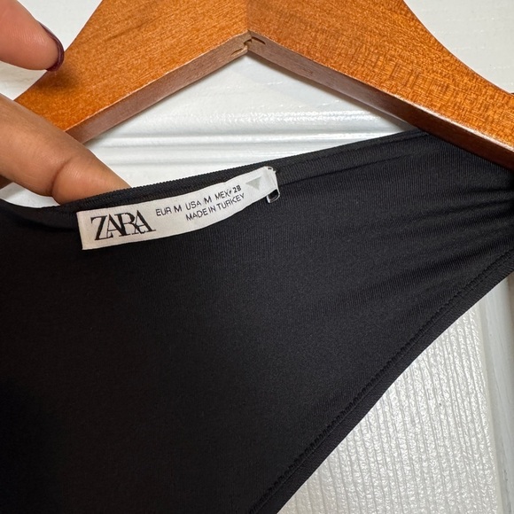 Zara Black Maxi Cut Out One Sleeve Dress - Picture 5 of 6